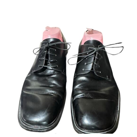 Salvatore Ferragamo Men Sz 13 D Black Leather Studio Lace Up Dress Shoes Italy main image 4
